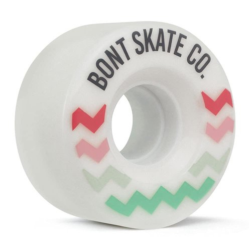 Bont Skates - Glide Outdoor Roller Skate Wheels - 78A - Outdoor - 57x32mm - Replacement Roller Skate Wheels - Set of 4 or 8 (Set of 4 wheels, White/Purple)