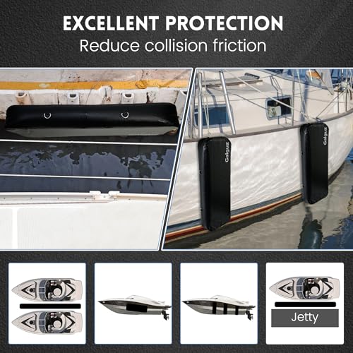 Galguz Heavy-Duty Inflatable Square Boat Fenders W23*L60 IN Dock Bumpers