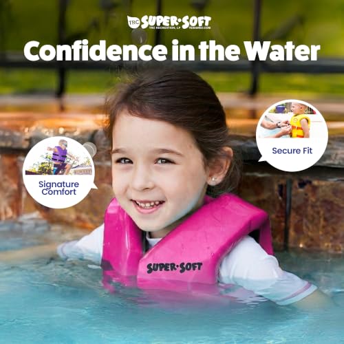 Texas Recreation Super Soft Child Life Jacket - Flamingo Pink X-Small, USCG Approved