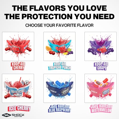 Shock Doctor Gel Max Power Flavor Mouth Guard - Icee Drip Youth & Adult Sports Protection