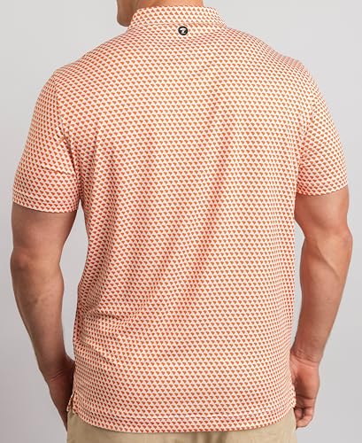 Warner Safari Clemson Tigers Men's Golf Polo Shirt - Orange, Size Large, Officially Licensed