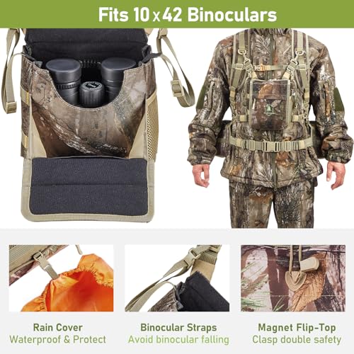 Wild Cedar Hunting Fanny Pack Upgrade with Rifle & Bow Holder, Camouflage Waist Pack for Men