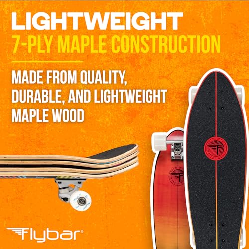 Maple 27.5-Inch Cruiser Skateboard with 60mm PU Wheels & ABEC 9 Bearings