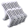 Men's Soccer Socks Grip Pads Non Slip Football Baseball Sports Socks - 4 Pairs / White