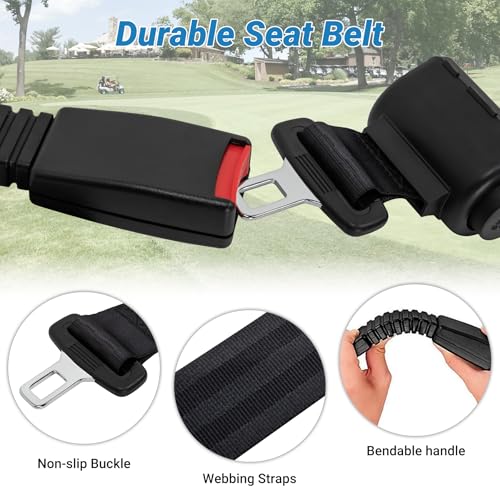 Universal Golf Cart Seat Belt Kit for EZGO Yamaha Club Car - Safety & Easy Install