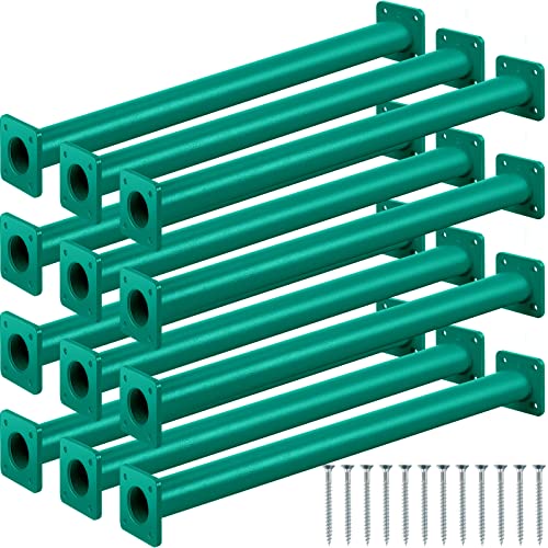 Green Steel Monkey Bars for Playground Set - 16.5 Inch Kids Climbing Rungs (12 Pack)