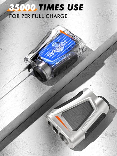Magnetic Golf Rangefinder with Slope – 7X Magnification, 1300Y Range, Grey