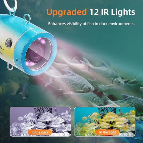 Eyoyo Underwater Fishing Camera 7 inch LCD Monitor Fish Finder 1000TVL 15m/49ft