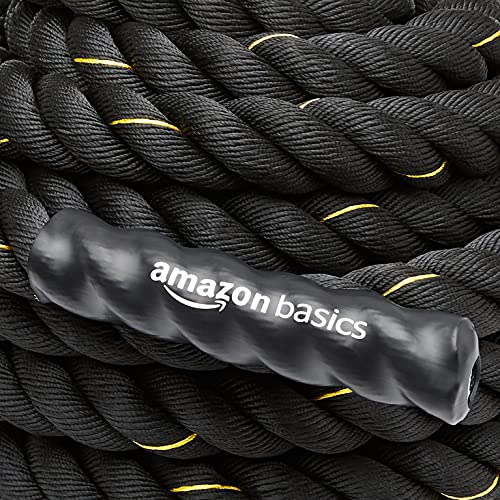 Amazon Basics 2 Inch x 30 Feet Battle Rope for Home Gym Workout, Exercise & Training Equipment