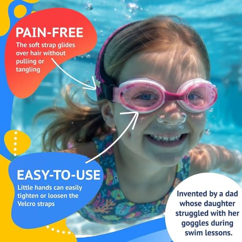 Kids Anti-Fog Swimming Goggles with Comfort Strap - Ages 3-10
