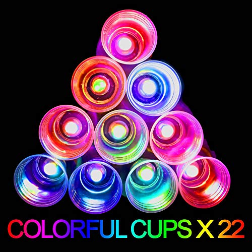 Glow-in-The-Dark Beer Pong Game Set for Indoor Outdoor Parties