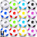 Soulchen Size 4 Soccer Balls Bulk Pack with 2 Pumps - 16 Colorful 20cm Sports Balls