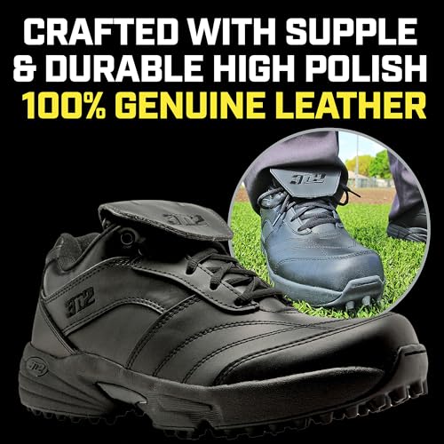 3N2 Reaction Low Turf Umpire Shoes - Wide Fit, Leather, Comfortable for Baseball Officials