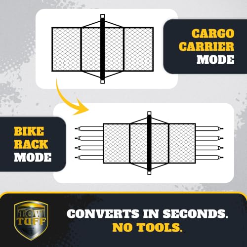 Heavy-Duty Hitch Cargo Carrier with Bike Rack - 500 lb Capacity, Universal Fit