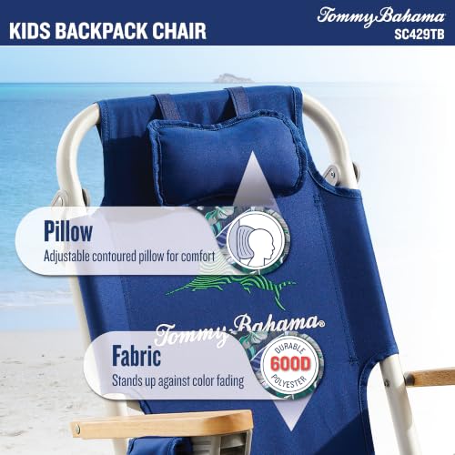 Tommy Bahama Kid's 5-Position Lay Flat Backpack Beach Chair - School of Fish