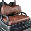 NOKINS Brown Diamond Vinyl Golf Cart Seat Covers Fits Yamaha Drive/Drive 2 - Set of Front Cushions