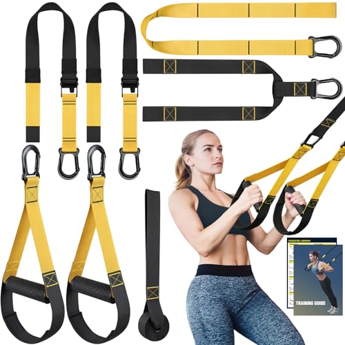 Home Resistance Training Kit with Exercise Straps Handles Door Anchor