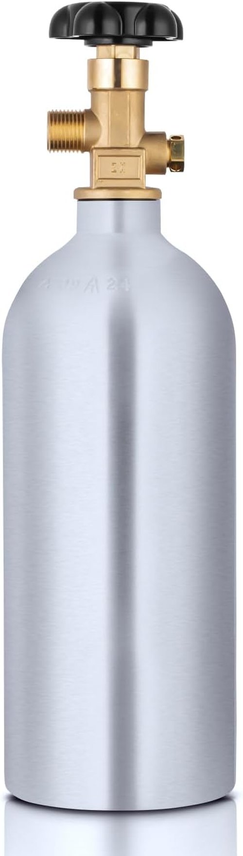 CO2 Tank - 2.5lb Aluminum Gas Cylinder | DOT Approved with CGA 320 Valve for Kegerators