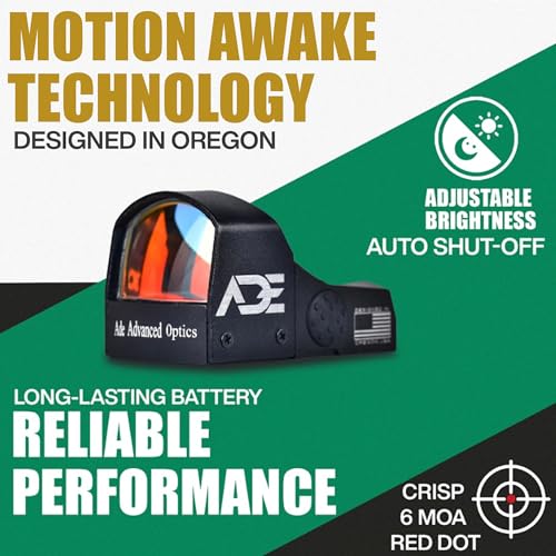 for Pistols - Waterproof, Fog-Resistant, 5 MOA, Motion Awake