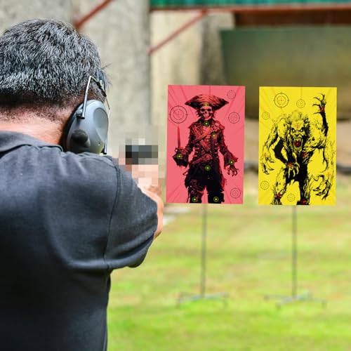 Monster Shooting Targets 12x18 Inch - Zombie Paper Range for Shooting Practice