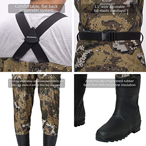 Men's Breathable Veil Camo Waders - Medium / Veil Pattern for Hunting & Fishing