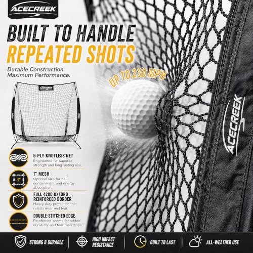 8x7 ft Heavy Duty Portable Golf Practice Net for Backyard & Indoor Training