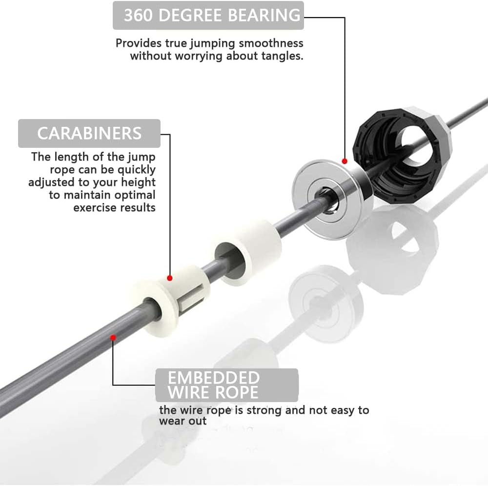 Skiennix Adjustable Jump Rope - Tangle-Free Rapid Speed Cable for Fitness | Ideal for Home, Gym & Kids