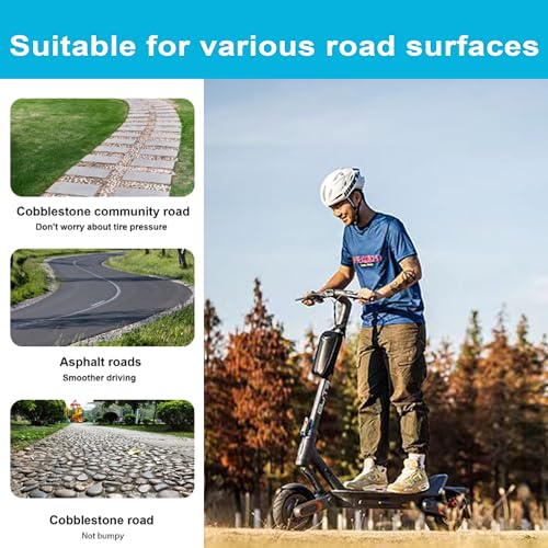 TOCBEUU 2-Pack Black Solid Tires for E-Scooters 10x2.75/10x2.70-6.5, Compatible with Hover-1, Hiboy, Emove, Dualtron, Speedway, Kugoo G-Booster
