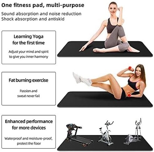 Bike Mat by [Brand Name] - Durable Treadmill & Exercise Equipment Floor Protector | Ideal for Indoor Gym