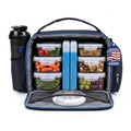 ThinkFit Blue Insulated Meal Prep Lunch Box with 6 Containers & Ice Packs