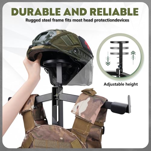 Pridefend Heavy Duty Steel Tactical Gear Stand - Holds Up to 100 lbs, Adjustable Display Rack for Police and Military Gear