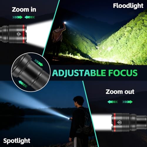 6-Pack Rechargeable LED Flashlights High Lumens Portable Home & Outdoor Use