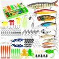 92Pcs Complete Fishing Tackle Kit with Lures, Hooks, Weights & Tackle Box