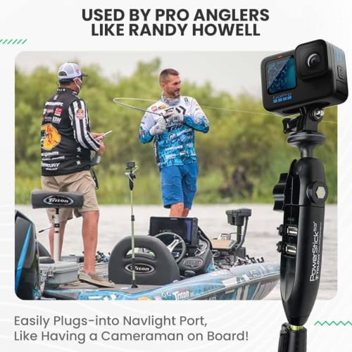 YOLOtek PowerStick 53" Boat Mount for Action Cameras - Easy Installation