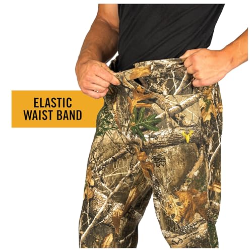 Realtree Edge Hot Shot Men’s Camouflage Flannel Lined Hunting Pants - Large