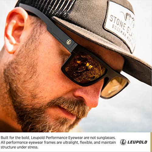 Leupold Becnara Polarized Performance Sunglasses - Matte Black Frame, Bronze Mirror Lenses