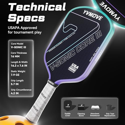 USAPA Approved Carbon Fiber Pickleball Paddle - Elite Control & Power