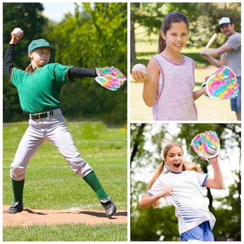 Kids Baseball Glove Rainbow Unicorn 9" Softball Mitt for Beginners