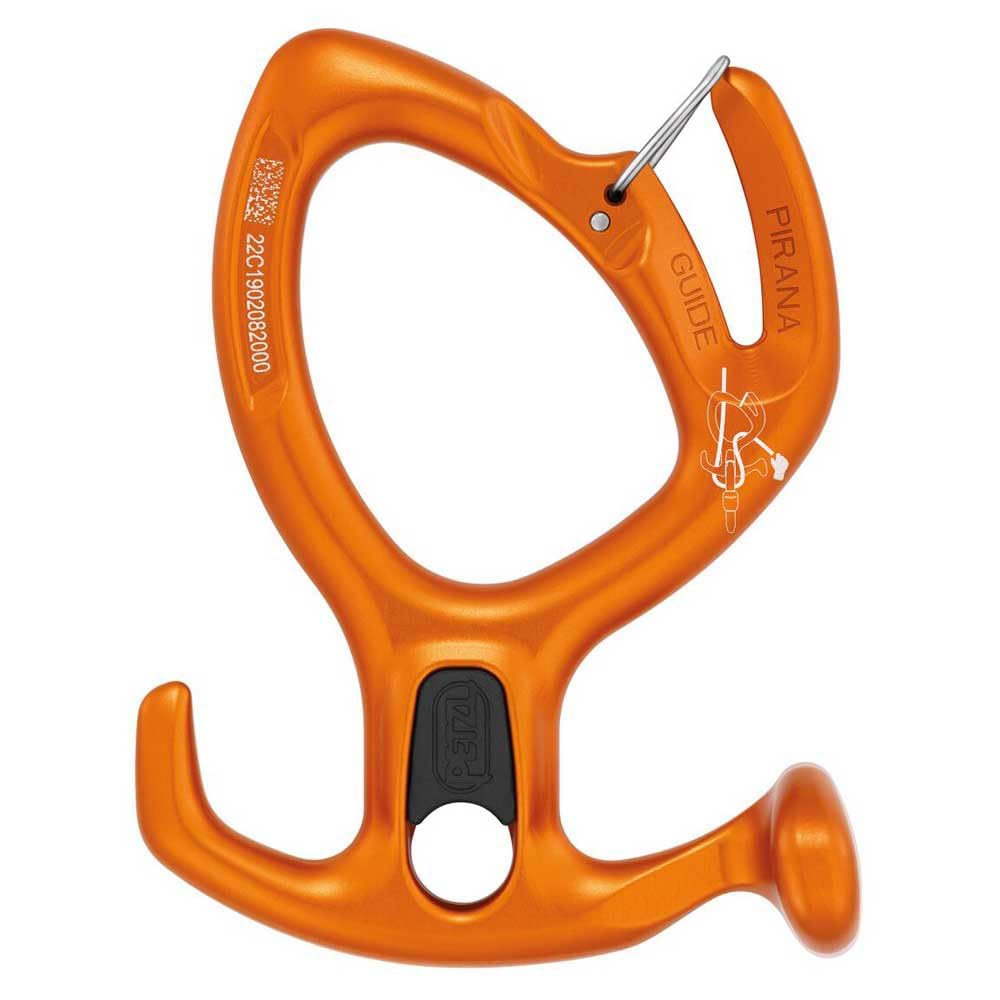 PETZL PIRANA Guide Adjustable Friction Descender for Canyoning (Orange)