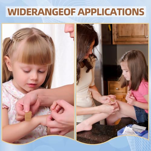 800 Pack Assorted Waterproof Adhesive Bandages - Breathable First Aid Supplies, 10 Styles, Bulk First Aid Kit Refill