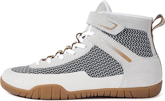 Womens Wrestling Shoes - Wide Fit, Beige, Boxing Shoe