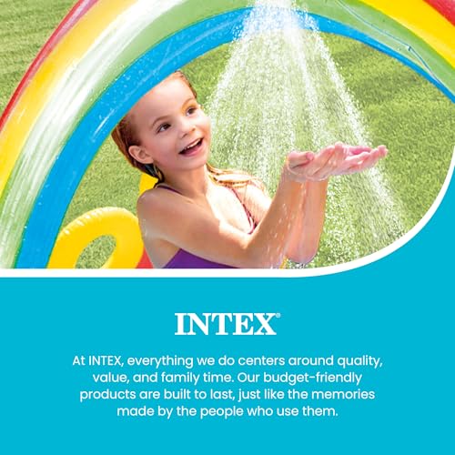 Inflatable Rainbow Water Slide and Kiddie Pool Set - 117x76x53 Inches, Multicolor