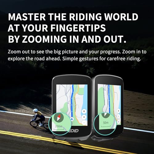 GPS Bike Computer 2.8'' Touchscreen Navigation Re-Route WiFi Waterproof