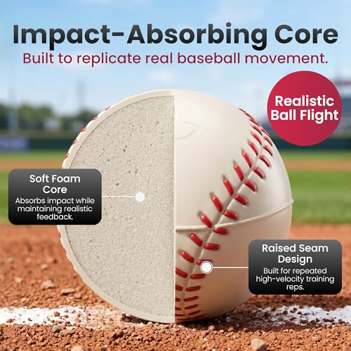 High-Density Foam Baseballs for Hitting and Bat Path Training - 3.5 oz