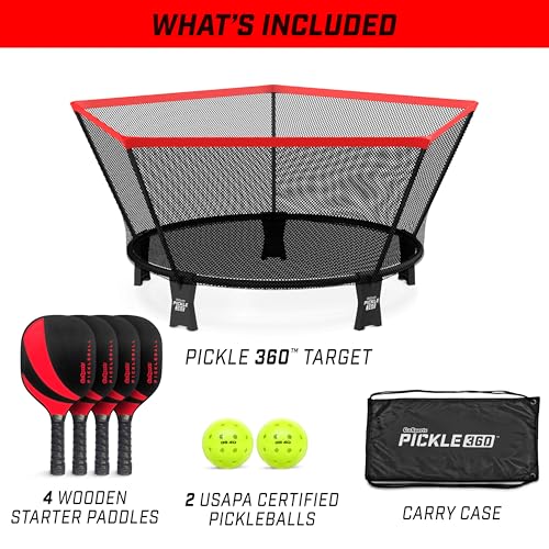 Pickleball Set with Quiet Net - Classic Edition for Lawn & Beach Play