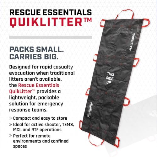 Emergency Rescue Patient Stretcher - 500 lb Capacity, Lightweight & Compact