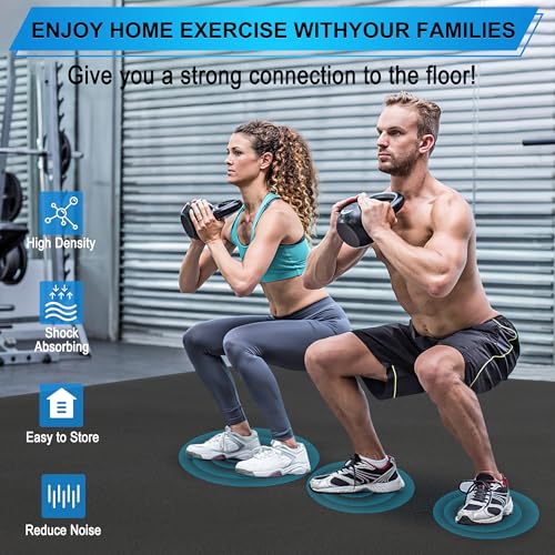 Large Exercise Mat 8x4ft Extra Thick Non-Slip Workout Floor Mat for Home Gym