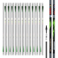 Carbon Hunting Arrows 100% Pure, Olympic-Grade 10 Spine, Straightness ±0.003, Pack of 12 or 24