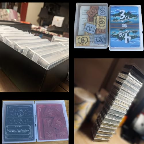 18-Pack Clear Plastic Playing Card Deck Boxes for Storage and Organization