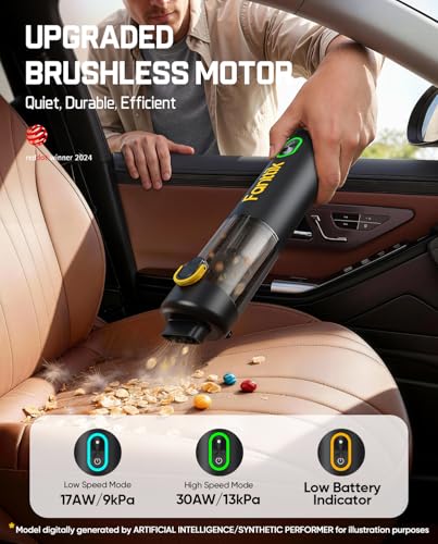 Fanttik V8 Mate Cordless Car Vacuum Black - Portable Mini Handheld with 13000Pa Suction